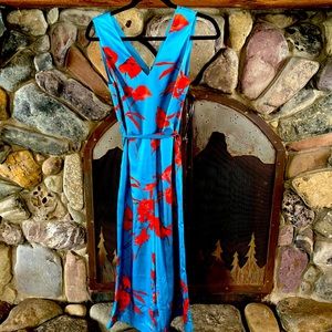 Ted Baker, teal and red floral jumpsuit